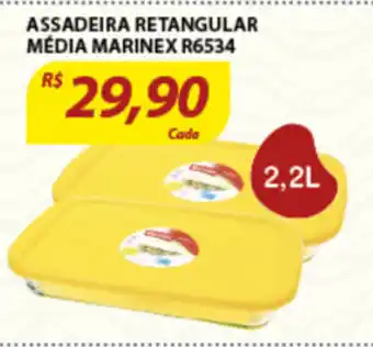 Assadeira Retangular Media Marinex 2.2L