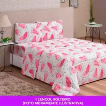 Vest Casa Lençol solteiro avulso com elástico col vidaecor froot dreams vestcasa oferta