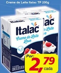 Supermercados Guanabara Creme de Leite Italac TP 200g oferta