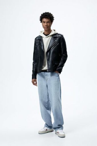 ZARA Jaqueta biker de poliuretano oferta