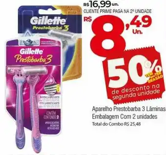 Aparelho prestobarba 3 lâminas