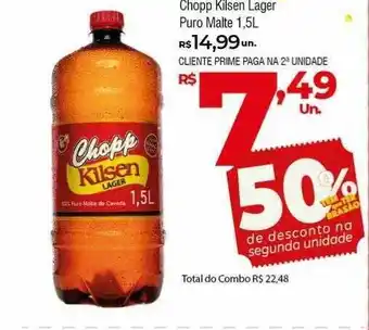 Brasão Supermercados Chopp kilsen lager puro malte 50% de desconto segunda unidade oferta