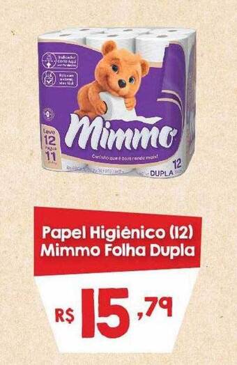 São José Supermercados Papel higiênico 12 mimmo folha dupla oferta