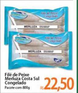 Filé De Peixe Merluza Costa Sul Congelado 800g