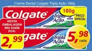 Supermercados Guanabara Creme Dental Colgate Tripla Acao 90g oferta