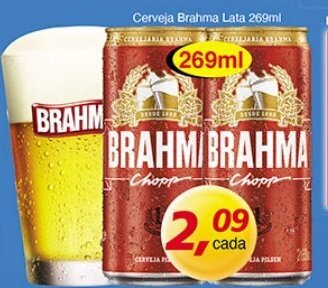 Supermercados Guanabara Cerveja Brahma lata 269ml oferta