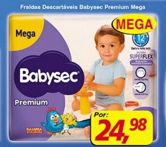 Supermercados Guanabara Fraldas Descartaveis Babysec Premium Mega oferta