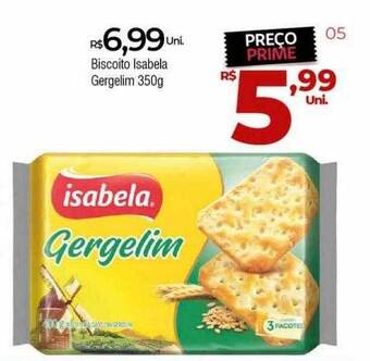 Brasão Supermercados Biscoito isabela gergelim oferta