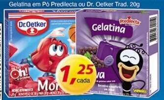 Supermercados Guanabara Gelatina em po Predilecta ou Dr.Oetker Trad. 20g oferta