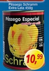 Supermercados Guanabara Pessego Schramm Extra Lata 450g oferta