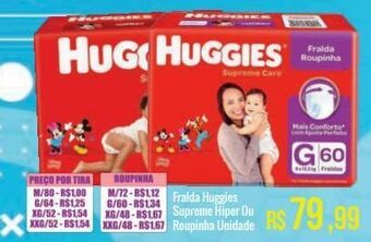 Mart Minas Fralda huggies supreme hiper ou roupinha unidade oferta