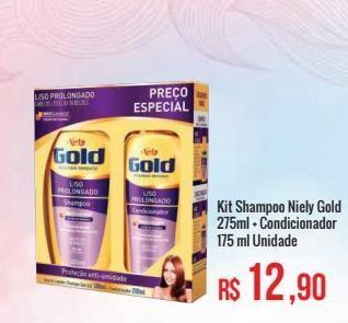 Mart Minas Kit shampoo niely gold 275ml + condicionador 175 ml unidade oferta