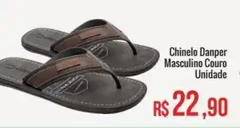 Chinelo danper masculino couro unidade