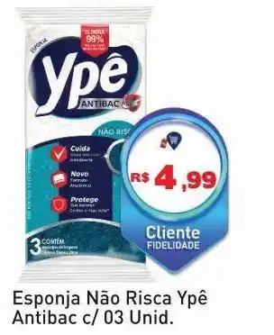 Tonin Superatacado Esponja não risca ypê antibac c/ 03 un oferta