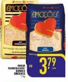 Mercantil Rodrigues Arroz parbolizado/branco emoções 1 kg oferta