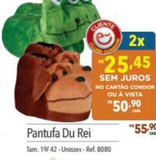 Supermercados Condor Pantufa Du Rei oferta