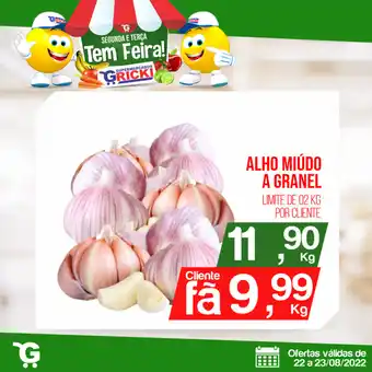 Supermercados Gricki Alho Miudo a granel 1kg oferta