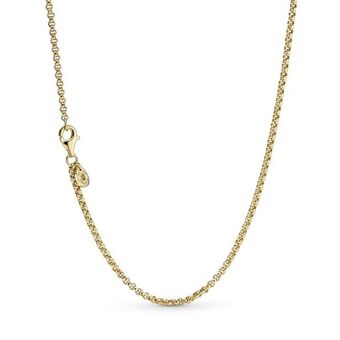 Pandora Colar corrente finalizado em ouro 14k oferta