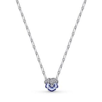 Pandora Colar amor perfeito azul oferta