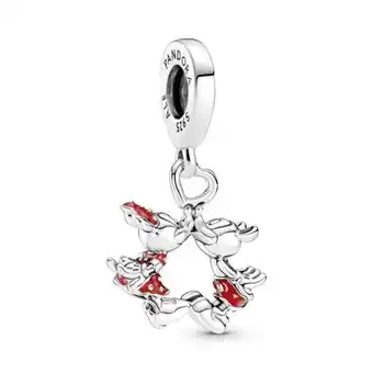 Pandora Charm pendente disney mickey e minnie mouse beijo oferta