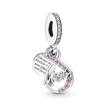 Pandora Charm pendente duplo pave mamae infinito oferta
