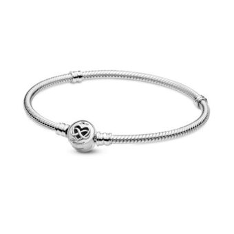 Pandora Bracelete em trama pandora moments com fecho infinito de coracao oferta
