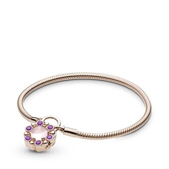 Pandora Bracelete crie & combine rose contos reais (fecho cadeado) oferta