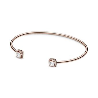 Pandora Bracelete pandora rigido elegancia eterna em ouro rose oferta