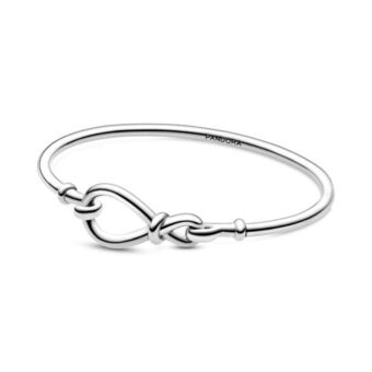 Bracelete rigido fecho infinito assimétrico