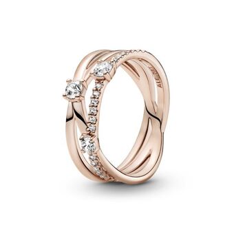 Pandora Anel triplo brilhante oferta