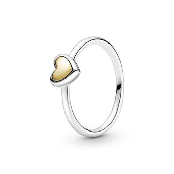 Pandora Anel de coracao ouro em cupula oferta