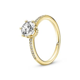 Pandora Anel solitario de coroa brilhante oferta