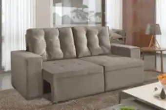 Lojas Guido Sofá new york - 3 lugares - veludo castor - 2,10 de largura oferta