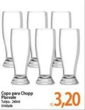 Atacadão Copo para Chopp Plasvale 240ml oferta