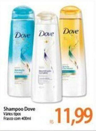 Atacadão Shampoo Dove 400ml oferta