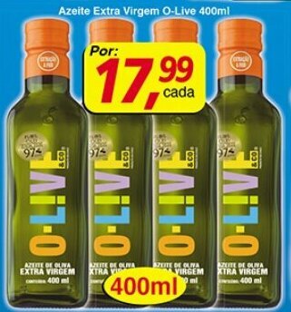 Azeite Extra Virgem O-Live 400ml