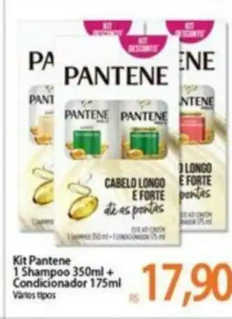 Atacadão Kit Pantene 1 Shampoo 350ml + Condicionador 175ml oferta