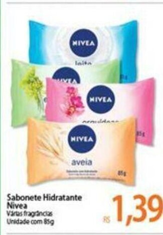 Atacadão Sabonete Hidratante Nivea 85g oferta