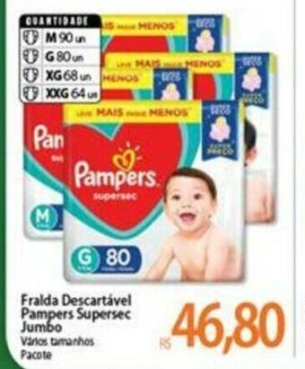 Atacadão Fralda Descartavel Pampers Supersec oferta