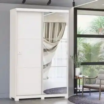 Lojas Certel Guarda roupa kappesberg com espelho 2 portas cbs742 branco oferta