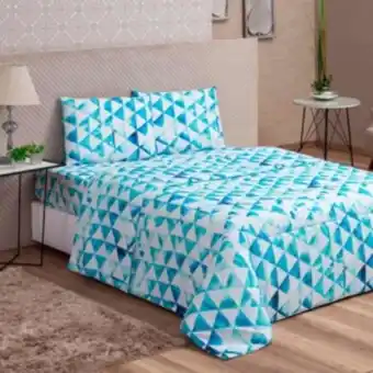 Vest Casa Lençol casal avulso sem elástico col vidaecor geometric blue vestcasa oferta