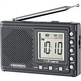 Novo Mundo Rádio relógio digital mondial multi band ii rp-04 faixas am e fm oferta