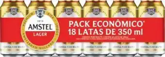 Atacadão Cerveja pack 18 unidades de 350ml - amstel oferta