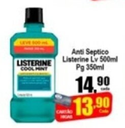 Higa's Supermercado Anti Septico Listerine Lv 500ml Pg 350ml oferta