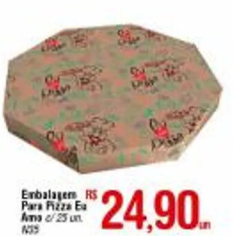 Fort Atacadista Embalagem para Pizza Eu Amo Pizza oferta