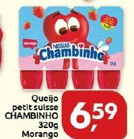 Supermercados Nori Queijo petit suisse Chambinho 320g Morango oferta