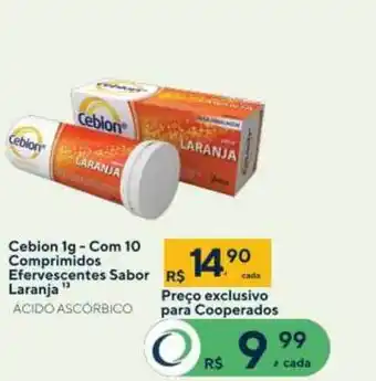 Coop Cebion 1g Com 10 Comprimidos Efervescentes Sabor Larajna oferta