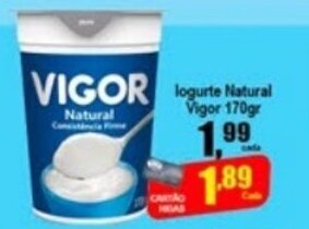 Higa's Supermercado Iogurte Natural Vigor 170g oferta