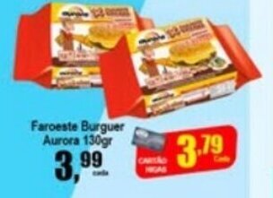 Higa's Supermercado Faroeste Burguer Aurora 130g oferta