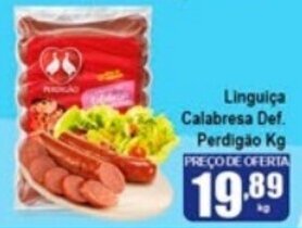 Higa's Supermercado Linguica Calabresa Def. Perdigao 1kg oferta